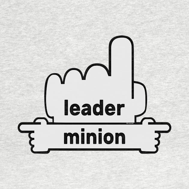 Hands Pointing - Text Art - Leader & Minion by fakelarry